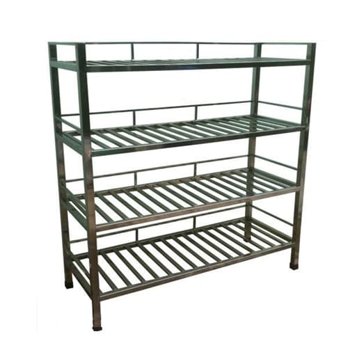 Kệ nan 4 tầng có thành quây